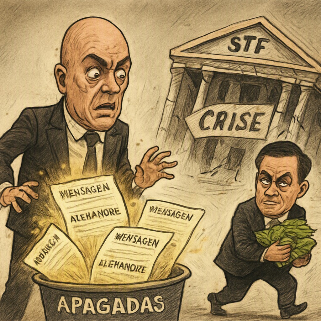 PF teria comprovado que mensagens apagadas de Vorcaro eram endereçadas a Moraes; crise no STF expõe relação imprópria